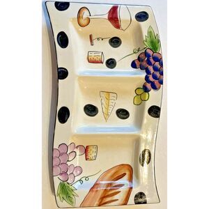 Imani International Design 16 1/8 In. Ceramic Divided Tray